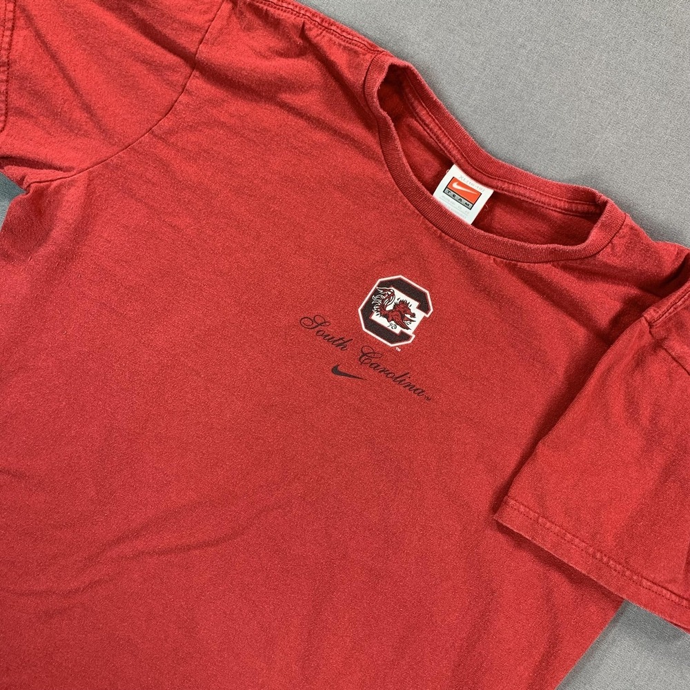 VTG South Carolina‎ Gamecocks Shirt Girl XL Red Football Nike Center Swoosh 90s
